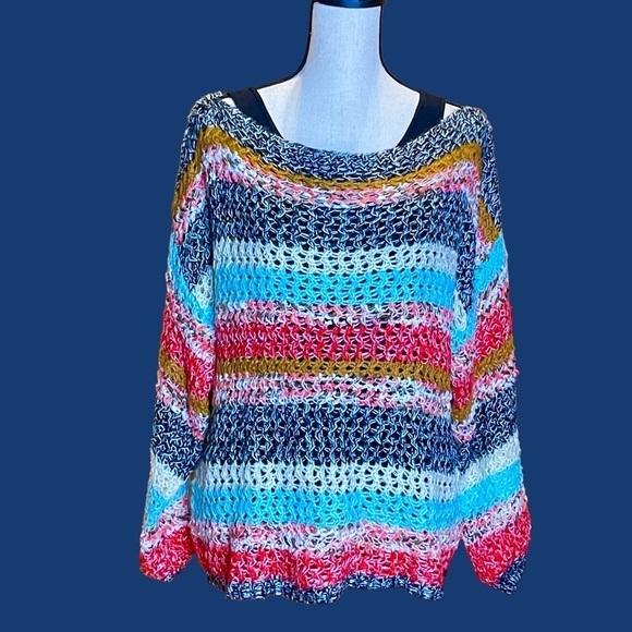 Bibi Striped Knit Crochet Slouchy Easy Fit Grannycore Boho
Sweater Small - Picture 1 of 6